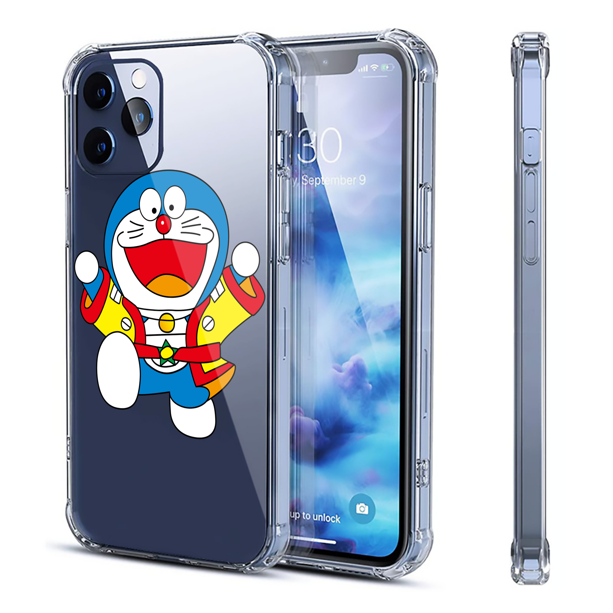 （画像用） ドラえもん Doraemon 【iPhone 12シリーズ対応】透明スマホケース（クリアソフトケース）